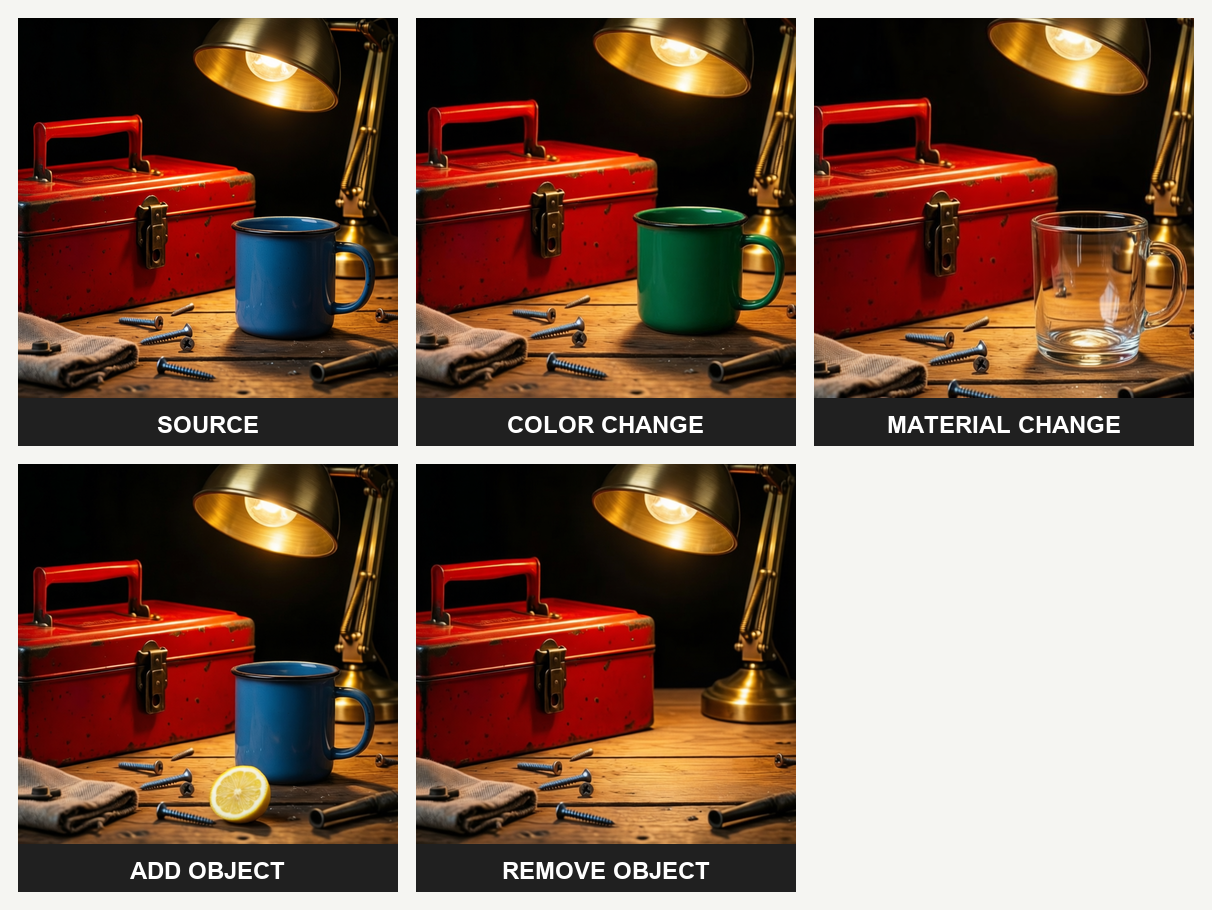 Multi-case image edit contact sheet